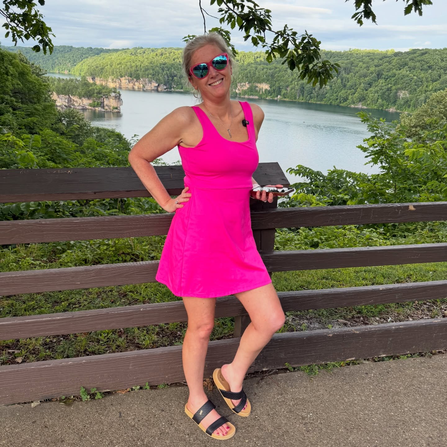 Our very own Mountain Mama overlooking the Summersville Lake in West Virginia 😍