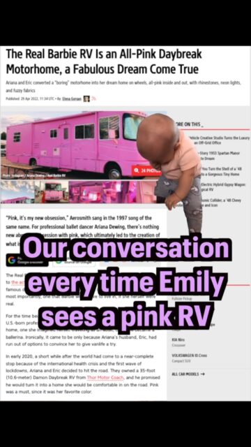Emily LOVES anything PINK - including RV’s!