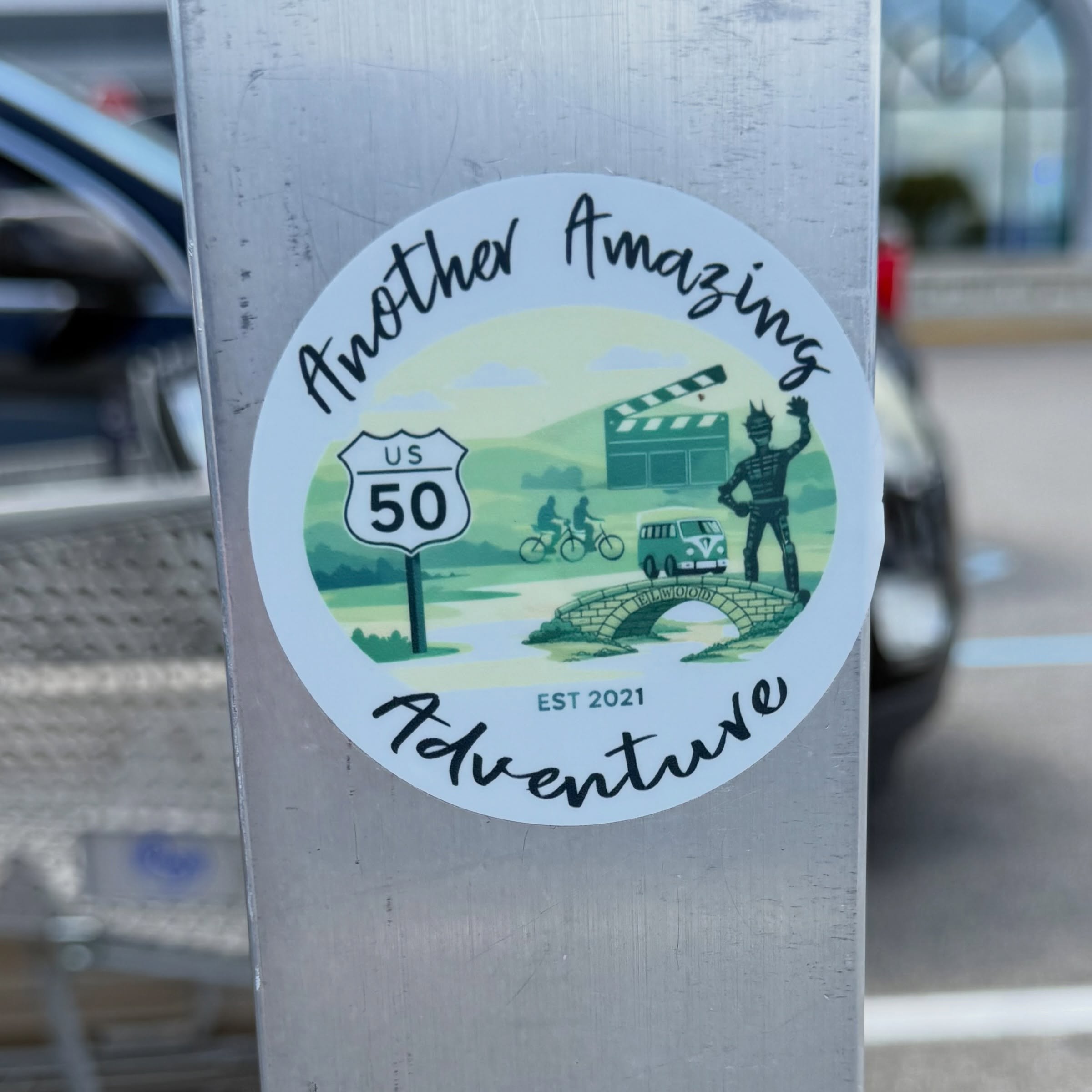 A cart corral at the local Kroger had a bunch of stickers on it, so why not?? 😁
