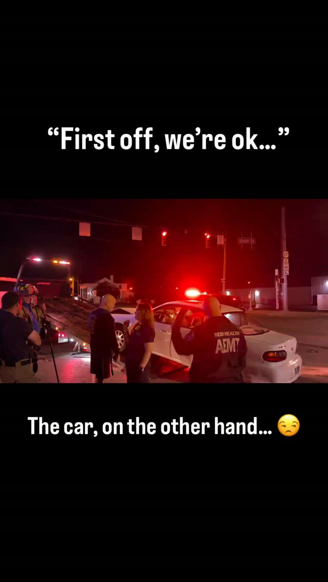 “First off, we’re ok…” Any phone conversation that starts with those words is going to be interesting!

Homecoming for Alec and his girlfriend ended with a bit of a bang - to the front of his car! Someone apparently tried to beat the light as someone else was turning left 😒

Super thankful for no major injuries!! We’re down a car, but cars can be replaced. Our kids cannot. ❤️