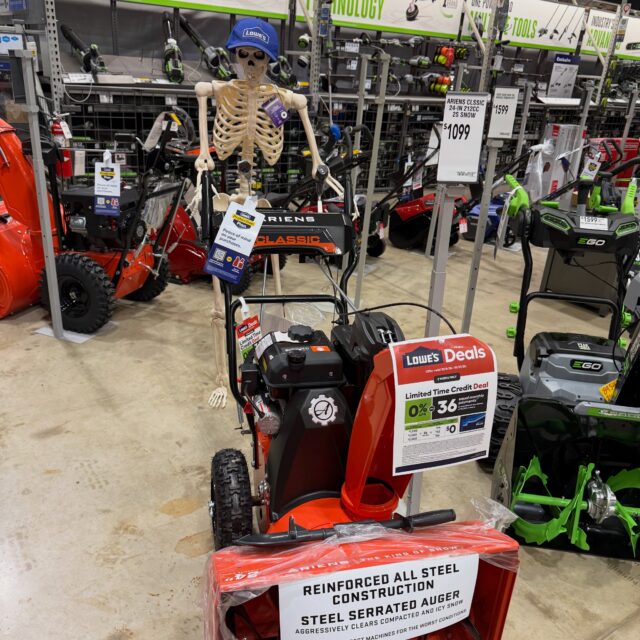 When you need to sell snowblowers in October (and it’s 90 degrees out)…