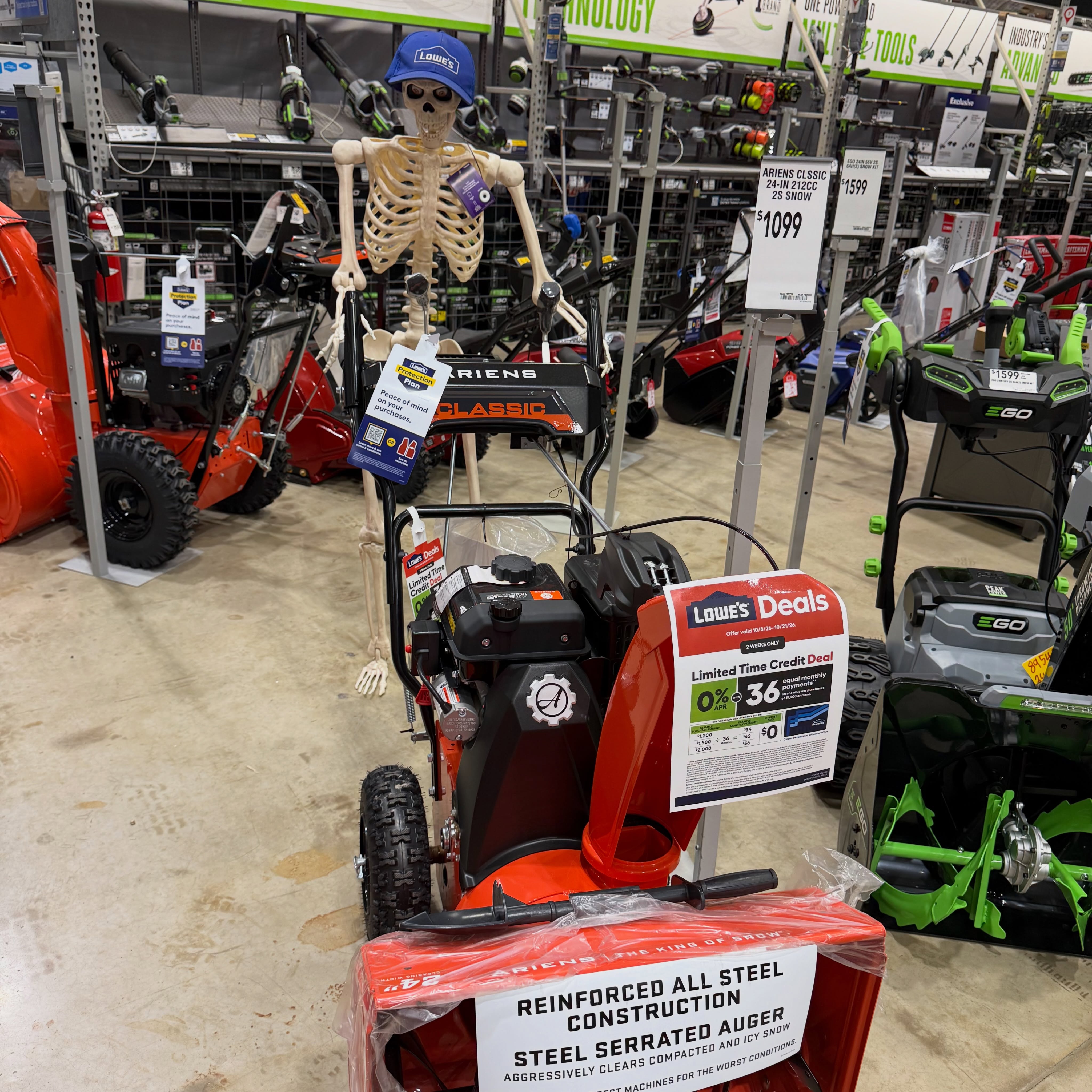 When you need to sell snowblowers in October (and it’s 90 degrees out)…