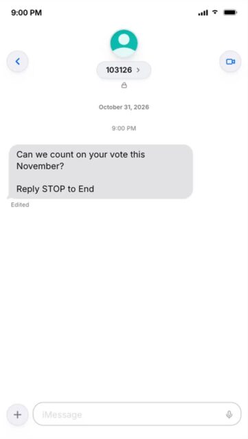 Dr. Challis is clearly getting tired of all of these campaign texts (if you’ve seen “Halloween III,” you know…)